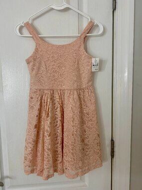 Girls Floral Pink Mini Dress
